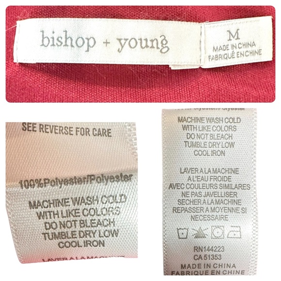 Bishop + Young | Burgundy Off-Shoulder Knee-Length Dress - M - Picture 6 of 8